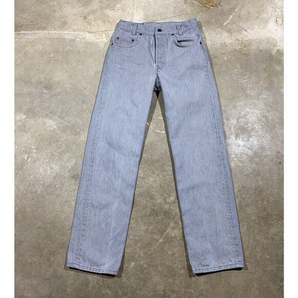 VTG Levi’s 701-5755 Student Fit Jeans Gray USA Made 80s (25x29) - Picture 4 of 10